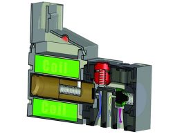 24V Miniature Valves with In-Line Connector with LED for 10mm Manifold, 3/2 Normally Closed