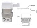 24vdc, Oxygen Clean, 2-Way Electronic Valve, Normally-Closed, Connector, In-line, M5
