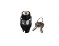 Key Twist 90° Maintained, Black, Size 22