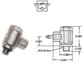 Meter In Control Valve, MFC-3BR, #10-32 Female Side Port, Recessed Needle