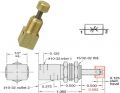 5° Panel Mount Needle Valves, #10-32, Knurled Knob
