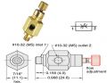 3° Needle Valves, M5 Ports, Knurled Knob