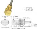 5° Panel Mount Needle Valves, #10-32, Screwdriver Slot