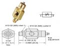 3° Needle Valves, #10-32, Screwdriver Slot